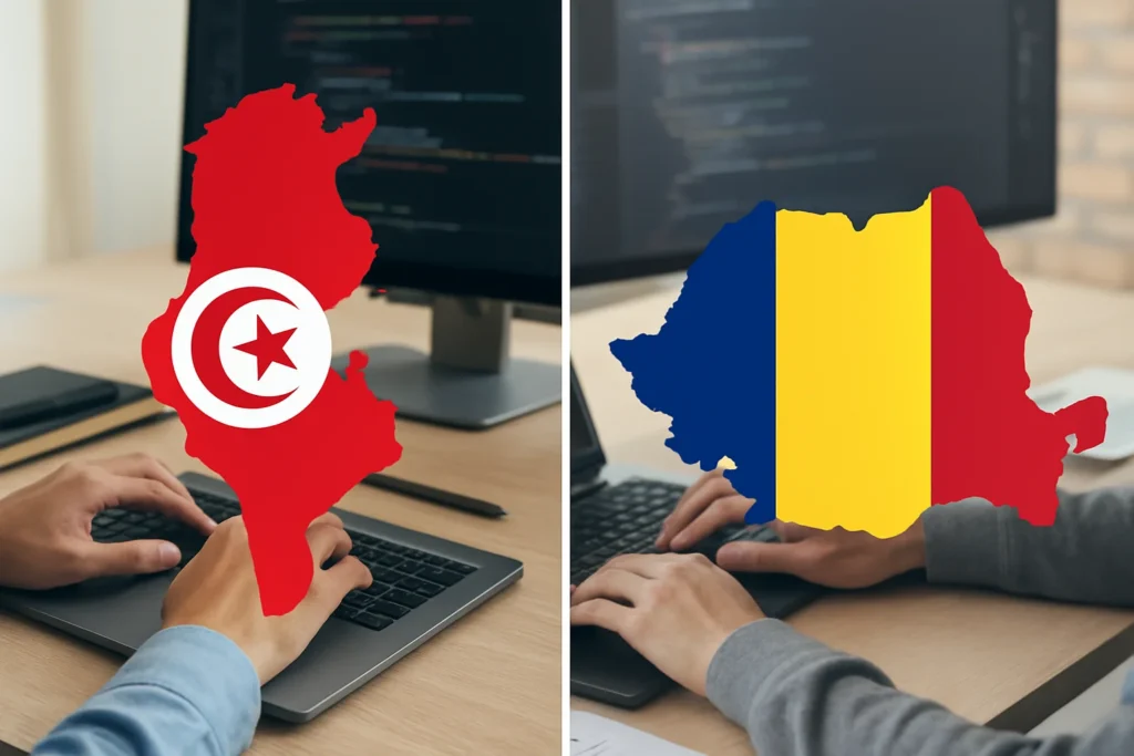 Nearshore Software Development en Tunisie vs Roumanie : quel choix pour votre équipe produit ?