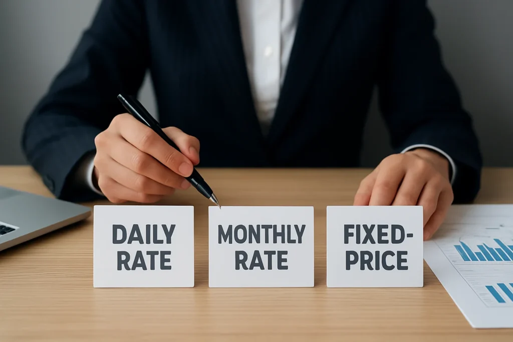 Daily Rate vs Monthly Rate vs Fixed-Price Software Development: comment choisir le bon modèle