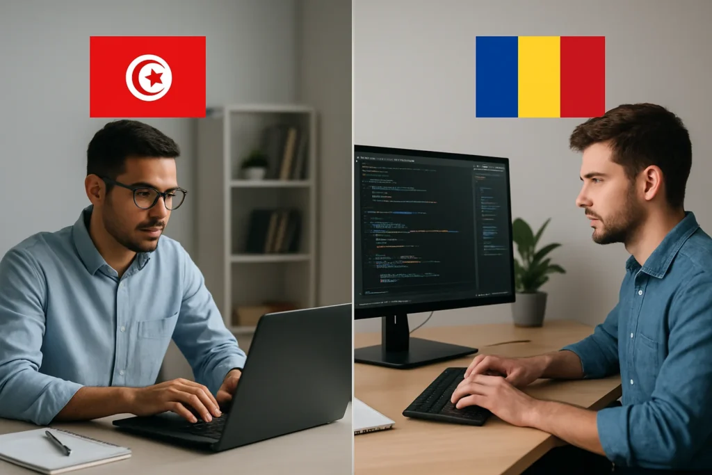 TJM développeur en Tunisie vs Roumanie : comparer les coûts IT sans perdre en qualité